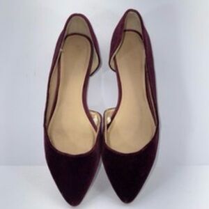 Mossimo Supply Co. Pointed Toe Flats in Burgundy Velvet